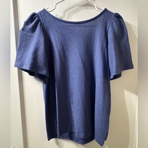 Banana Republic Short Sleeve Top in Deep Blue